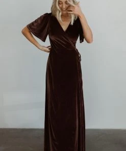 BB Custom Dresses Meghan Velvet Wrap Maxi Dress | Dusty Plum 15 BB Custom Dresses Meghan Velvet Wrap Maxi Dress | Dusty Plum