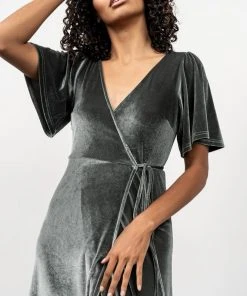 BB Custom Meghan Velvet Wrap Maxi Dress | Eucalyptus Dresses 17 BB Custom Meghan Velvet Wrap Maxi Dress | Eucalyptus Dresses