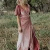 BB Custom Meghan Velvet Wrap Maxi Dress | Mauve Dresses