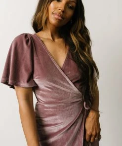 BB Custom Meghan Velvet Wrap Maxi Dress | Orchid Dresses 24 BB Custom Meghan Velvet Wrap Maxi Dress | Orchid Dresses