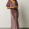 BB Custom Meghan Velvet Wrap Maxi Dress | Orchid Dresses
