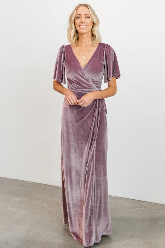 BB Custom Meghan Velvet Wrap Maxi Dress | Orchid Dresses 15 BB Custom Meghan Velvet Wrap Maxi Dress | Orchid Dresses