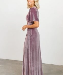 BB Custom Meghan Velvet Wrap Maxi Dress | Orchid Dresses 28 BB Custom Meghan Velvet Wrap Maxi Dress | Orchid Dresses