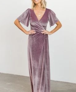 BB Custom Meghan Velvet Wrap Maxi Dress | Orchid Dresses 25 BB Custom Meghan Velvet Wrap Maxi Dress | Orchid Dresses