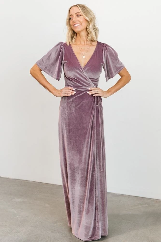 BB Custom Meghan Velvet Wrap Maxi Dress | Orchid Dresses 11 BB Custom Meghan Velvet Wrap Maxi Dress | Orchid Dresses