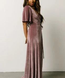 BB Custom Meghan Velvet Wrap Maxi Dress | Orchid Dresses 19 BB Custom Meghan Velvet Wrap Maxi Dress | Orchid Dresses