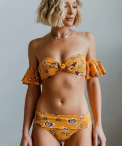 EN Miami Bikini Top | Yellow Floral