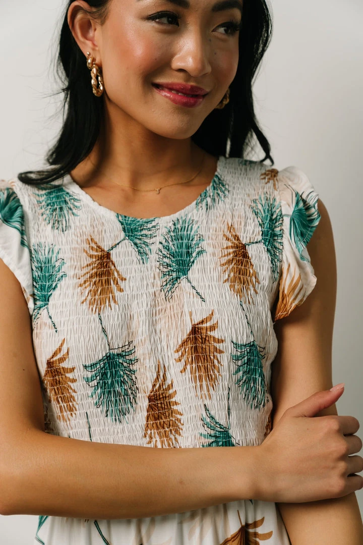 HAY Micah Tropical Midi Dress | Ivory 7 HAY Micah Tropical Midi Dress | Ivory