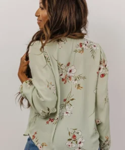 LUM Tops Midway Long Sleeve Top | Sage Floral