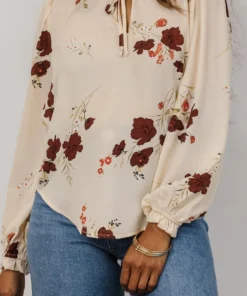 LUM Tops Midway Long Sleeve Top | Vintage Cream Floral