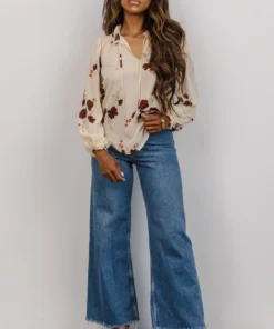 LUM Tops Midway Long Sleeve Top | Vintage Cream Floral 7 LUM Tops Midway Long Sleeve Top | Vintage Cream Floral