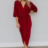 DD Mimi Midi Dress | Burgundy Dresses