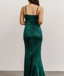 RR Monet Satin Gown | Emerald