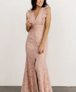 BB Custom Monroe Lace Dress | Blush