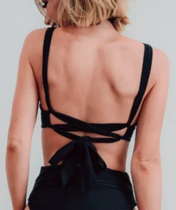 BJB Montego High Waist Tie Bikini Bottom | Black