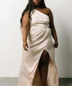 SL Dresses Morgan One Shoulder Gown | Champagne