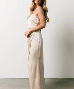 SL Dresses Morgan One Shoulder Gown | Champagne