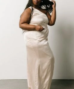 SL Dresses Morgan One Shoulder Gown | Champagne