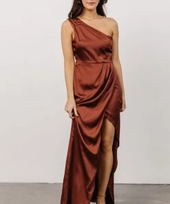SL Morgan One Shoulder Gown | Cinnamon