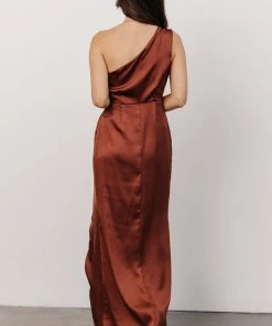 SL Morgan One Shoulder Gown | Cinnamon