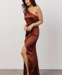 SL Morgan One Shoulder Gown | Cinnamon