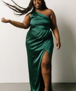 SL Morgan One Shoulder Gown | Emerald Dresses