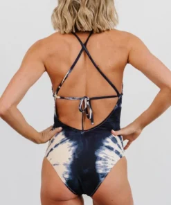 EN Mykonos One Piece | Blue Tie Dye Swim