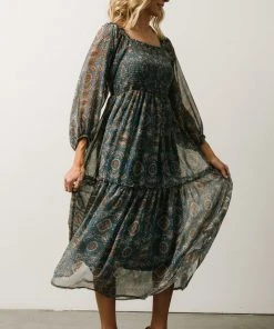 IL Dresses Nellie Smocked Midi Dress | Blue Print