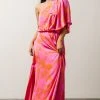 SL Nevaeh One Shoulder Maxi Dress | Hot Pink Floral