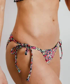 BJB Nikki Neon Floral Bikini Bottom Swim