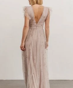 Soi Dresses Nova Shimmer Maxi Dress | Dusty Lilac