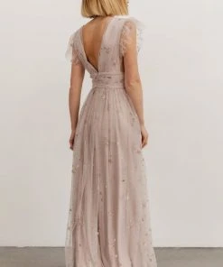 Soi Dresses Nova Shimmer Maxi Dress | Dusty Lilac