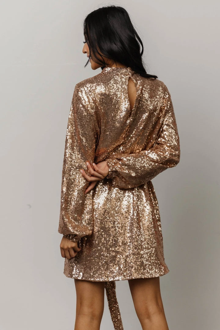 SL Novi Sequin Mini Dress | Rose Gold Dresses 7 SL Novi Sequin Mini Dress | Rose Gold Dresses