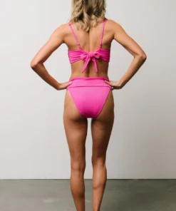 BJB Oakland Ribbed Bikini Bottoms | Pink