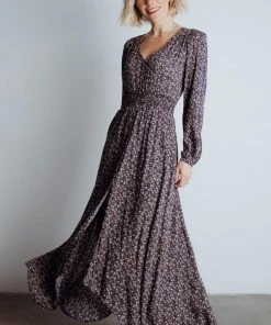 HAY Dresses Oakley Maxi Dress | Navy Floral