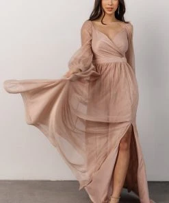 Soi Octavia Shimmer Gown | Blush 13 Soi Octavia Shimmer Gown | Blush