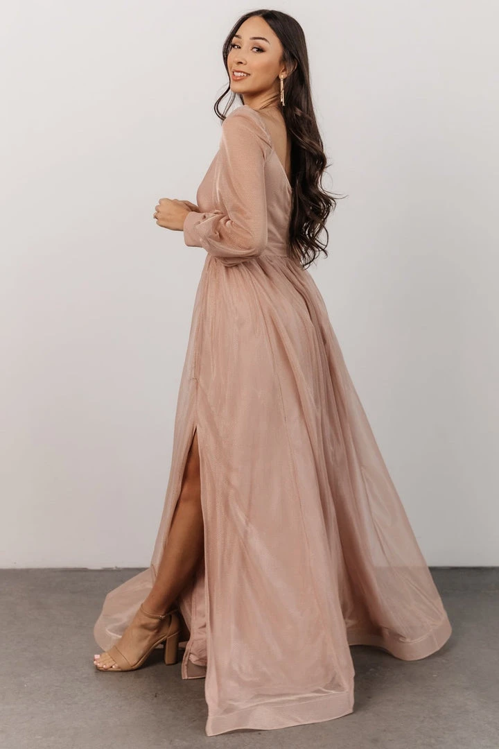 Soi Octavia Shimmer Gown | Blush 5 Soi Octavia Shimmer Gown | Blush