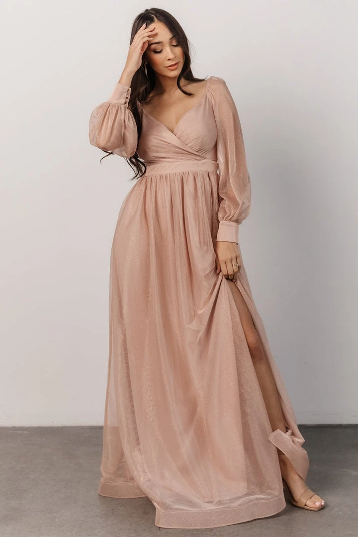 Soi Octavia Shimmer Gown | Blush 7 Soi Octavia Shimmer Gown | Blush