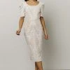 RR Dresses Odessa Sequin Midi Dress | White