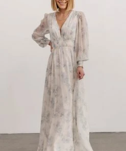 BB Custom Olivia Maxi Dress | Blue Floral