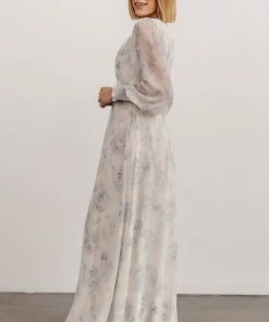 BB Custom Olivia Maxi Dress | Blue Floral