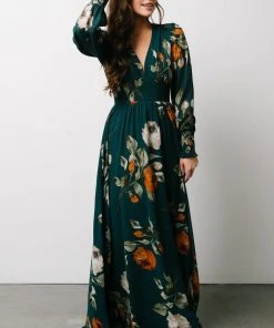 BB Custom Olivia Maxi Dress | Deep Topaz Floral