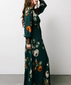 BB Custom Olivia Maxi Dress | Deep Topaz Floral