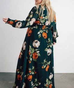 BB Custom Olivia Maxi Dress | Deep Topaz Floral