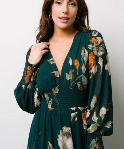 BB Custom Olivia Maxi Dress | Deep Topaz Floral