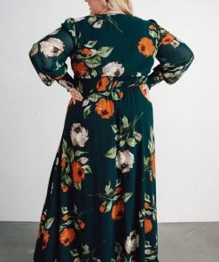 BB Custom Olivia Maxi Dress | Deep Topaz Floral
