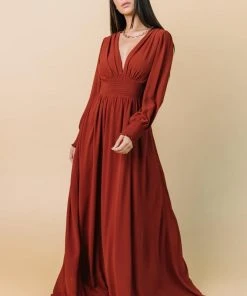 BB Custom Olivia Maxi Dress | Rust