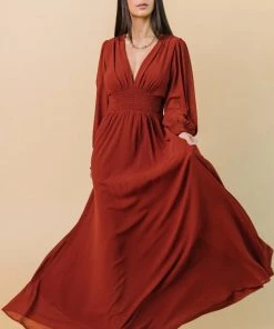 BB Custom Olivia Maxi Dress | Rust