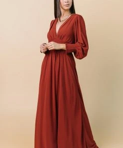 BB Custom Olivia Maxi Dress | Rust