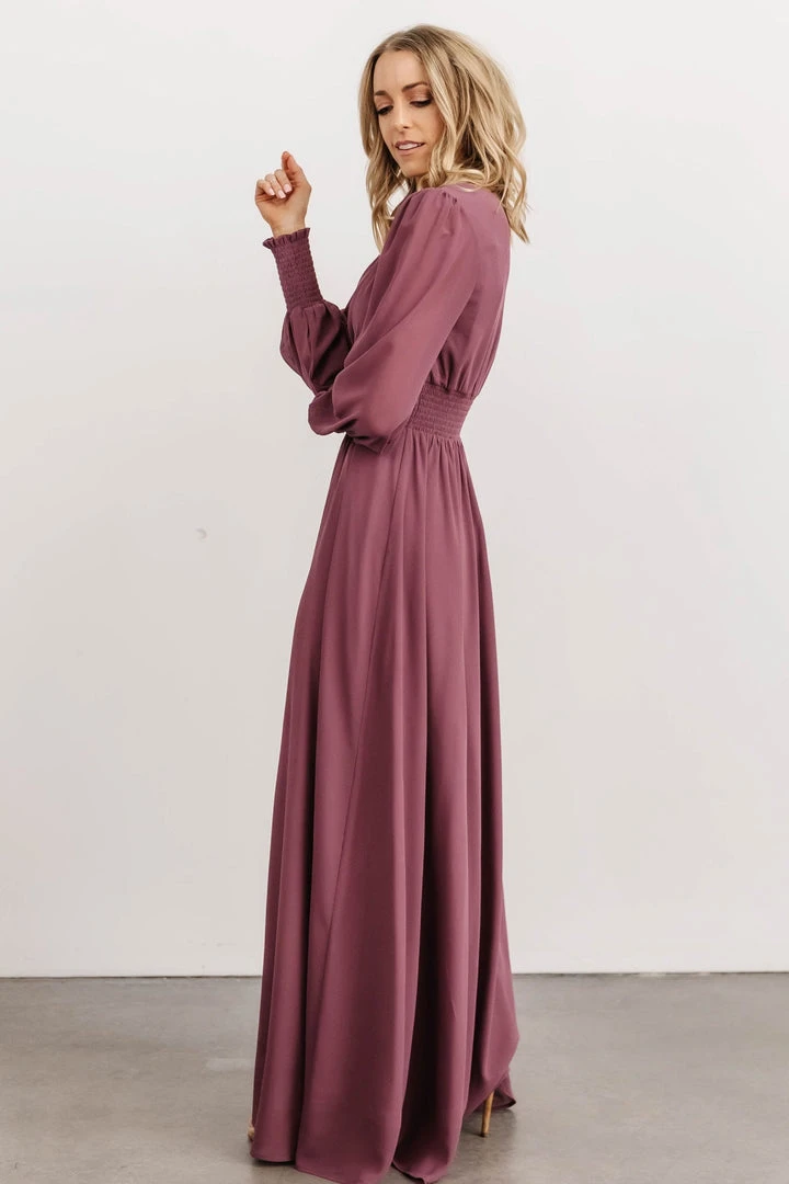 BB Custom Dresses Olivia Maxi Dress | Vintage Plum BB Custom Dresses Olivia Maxi Dress | Vintage Plum